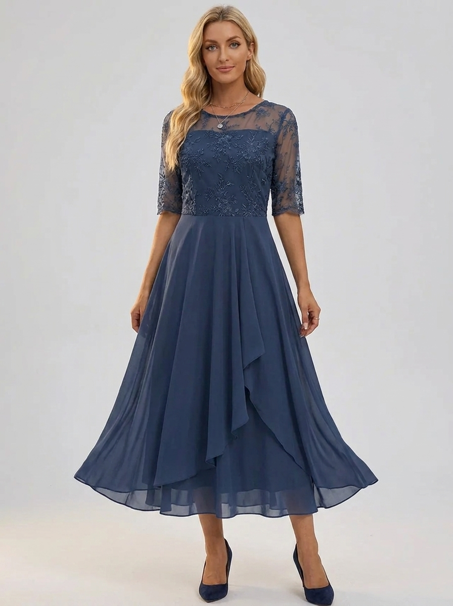Damen Festliches Spitzenkleid für Hochzeitsgäste