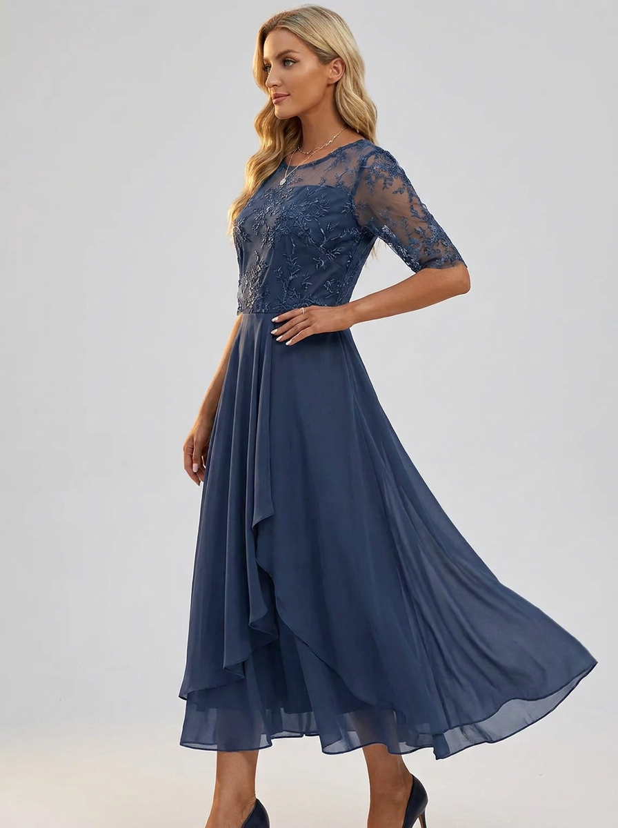 Damen Festliches Spitzenkleid für Hochzeitsgäste (2)