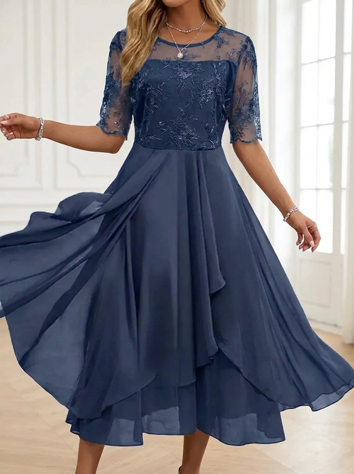 Damen Festliches Spitzenkleid für Hochzeitsgäste (4)
