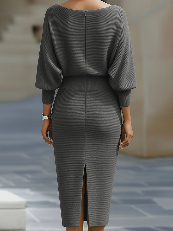 Damen figurbetontes Midikleid für Herbst-Hochzeitsgäste (10)