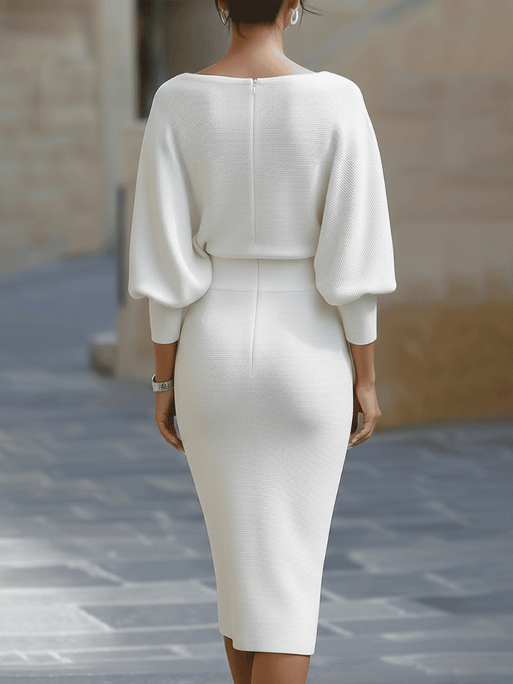 Damen figurbetontes Midikleid für Herbst-Hochzeitsgäste (11)