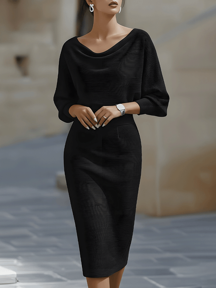 Damen figurbetontes Midikleid für Herbst-Hochzeitsgäste (6)