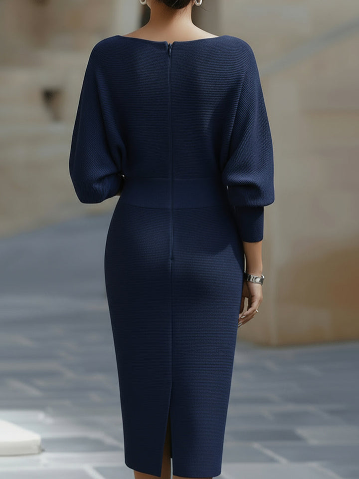 Damen figurbetontes Midikleid für Herbst-Hochzeitsgäste (9)