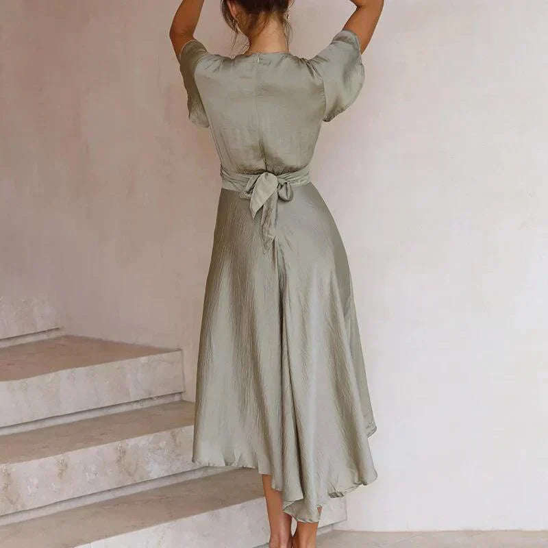 Damen fließendes Sommerkleid für festliche Anlässe in Rosa 3