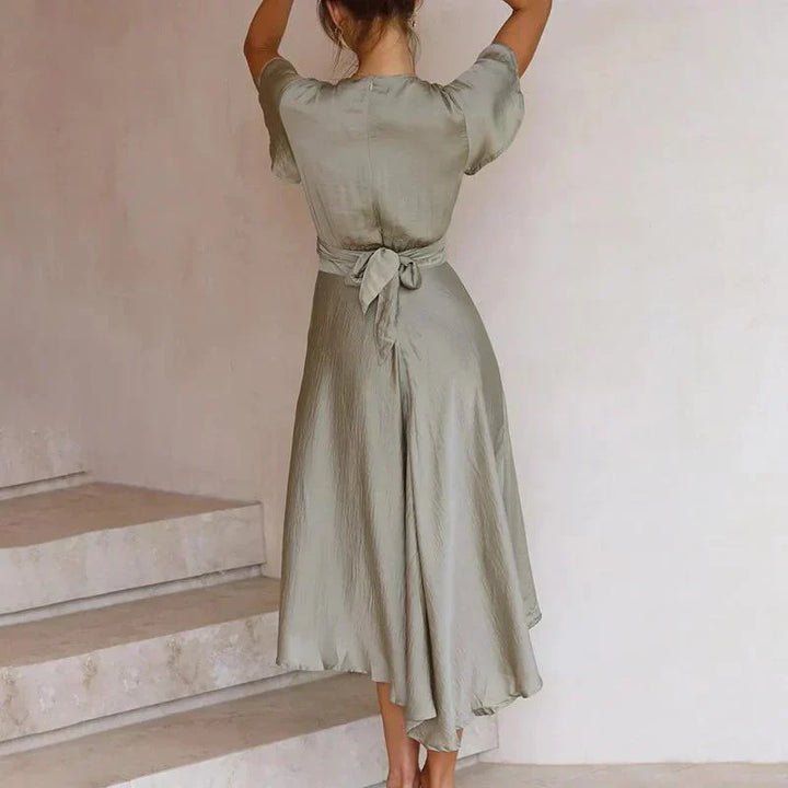 Damen fließendes Sommerkleid für festliche Anlässe in Rosa 3