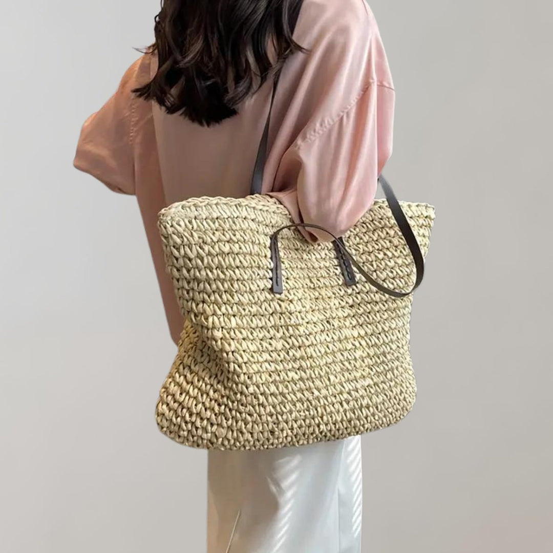 Damen Geflochtene Raffia-Tasche im Boho-Stil (3)