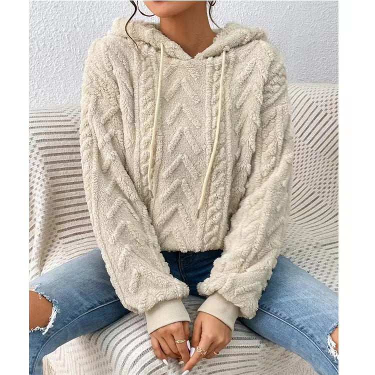 Damen Gemütlicher Pullover für Alltag und Freizeit in Aprikose