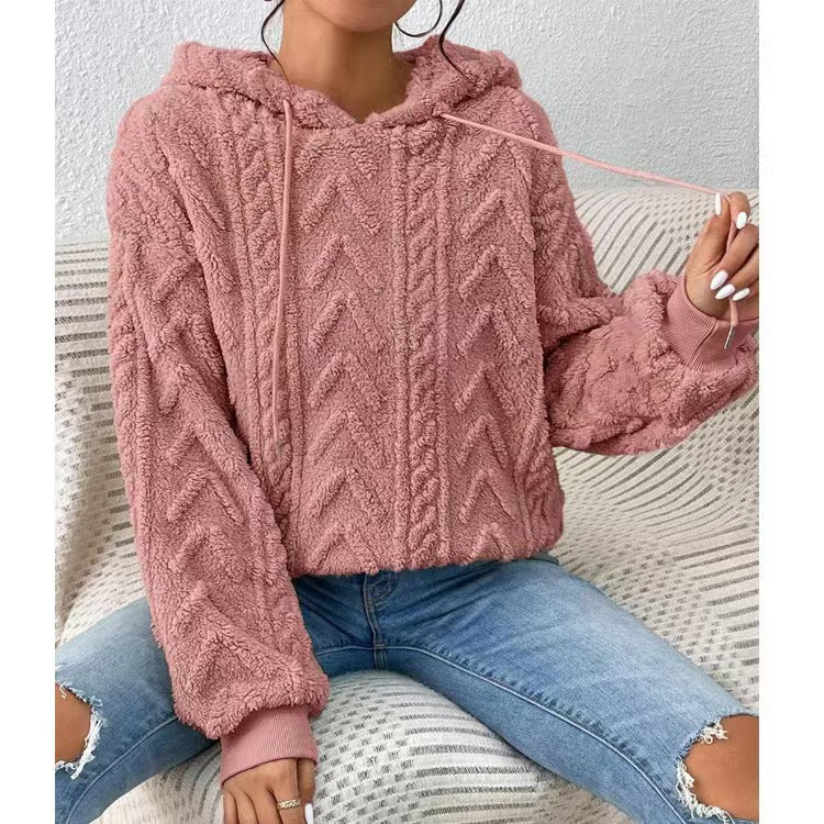 Damen Gemütlicher Pullover für Alltag und Freizeit in Rosa