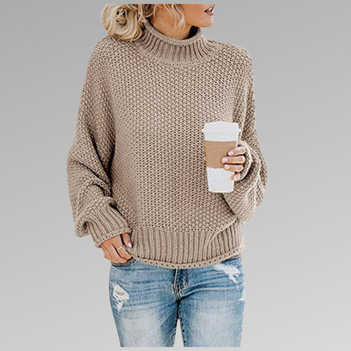 Damen Gemütlicher Strickpullover für kalte Tage in Beige