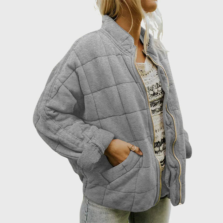 Damen Gesteppte Übergangsjacke für Herbst in Grau