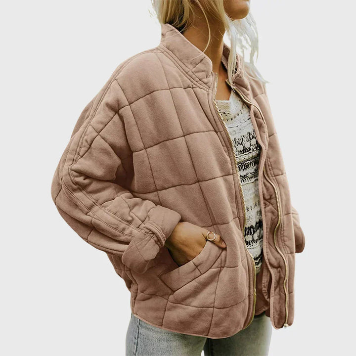 Damen Gesteppte Übergangsjacke für Herbst in Khaki