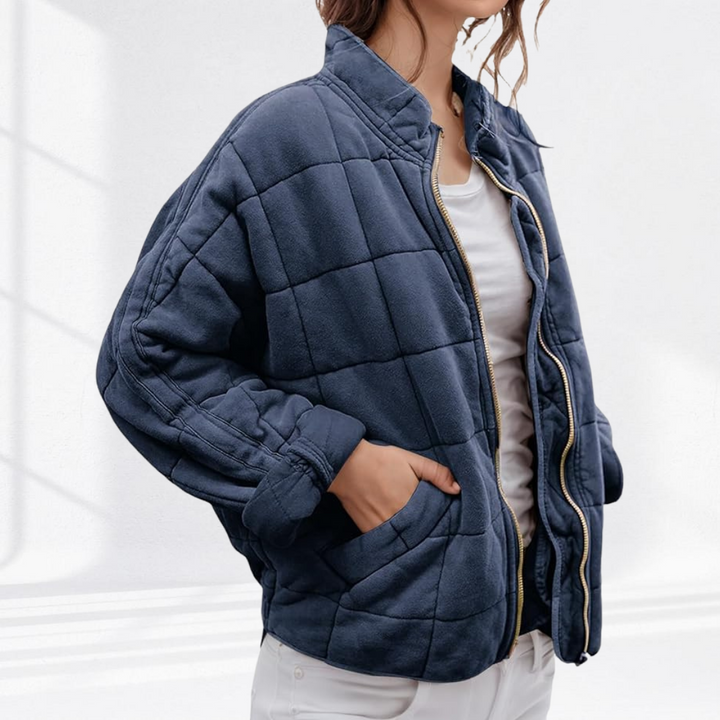 Damen Gesteppte Übergangsjacke für Herbst in Marineblau