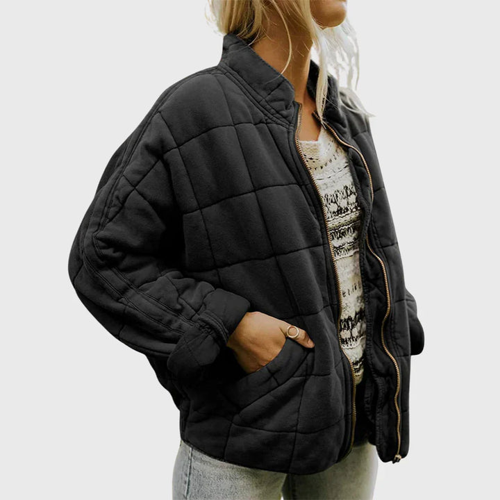 Damen Gesteppte Übergangsjacke für Herbst in Schwarz