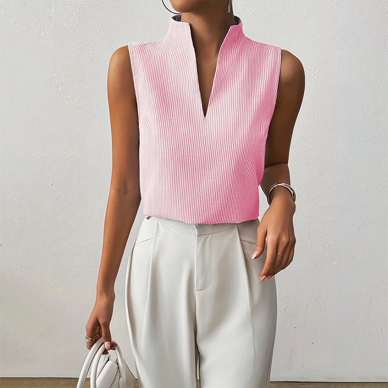 Damen Gestreifte Bluse für Business in Rosa