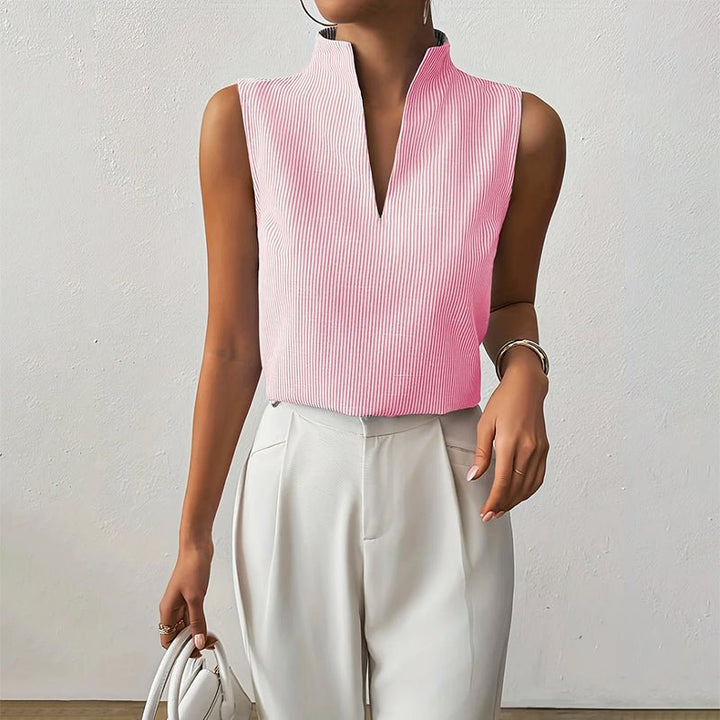 Damen Gestreifte Bluse für Business in Rosa