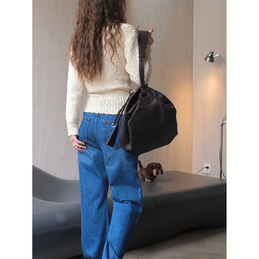 Damen Grobstrick Weihnachtspullover im Cardigan-Stil (4)