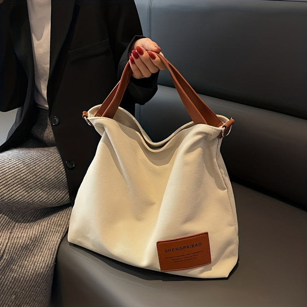Damen große Canvas Tragetasche im Locker-Stil (2)