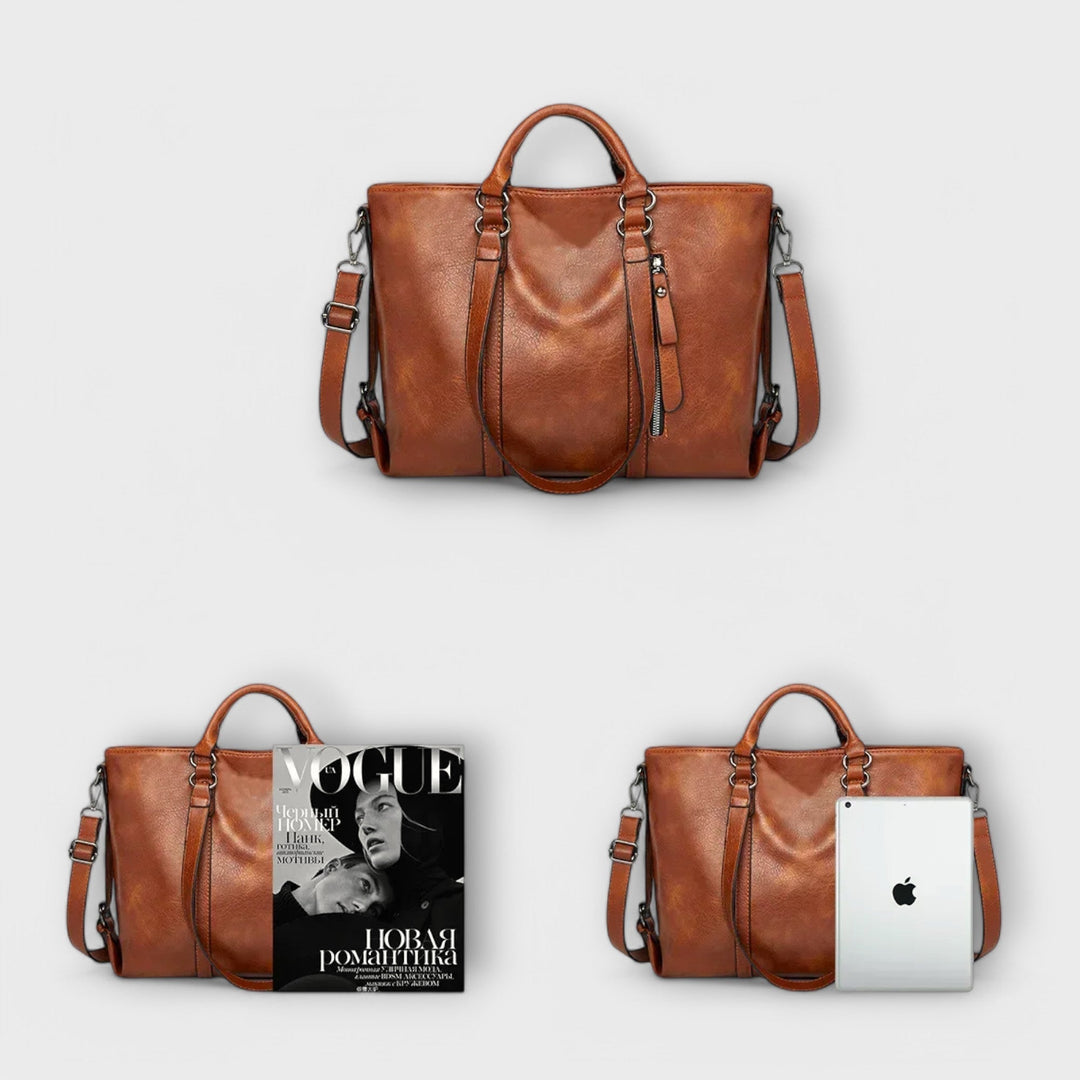 Damen große Ledertasche im Tote-Stil (6)