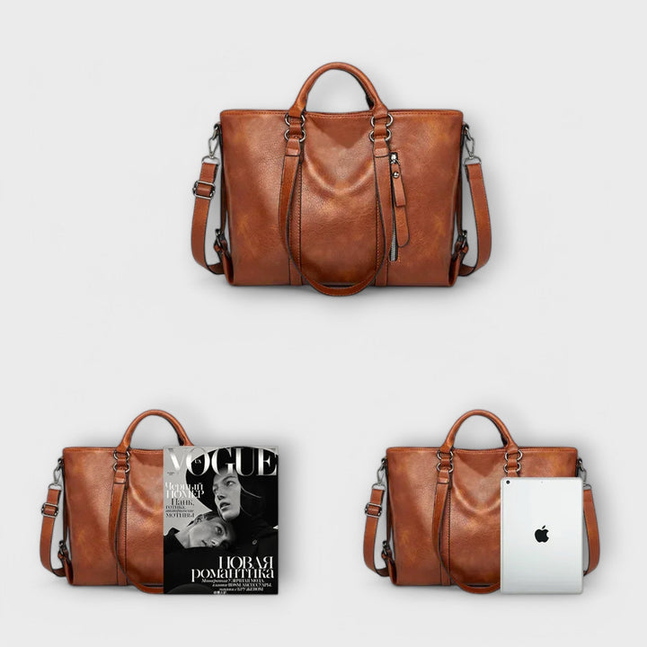 Damen große Ledertasche im Tote-Stil (6)