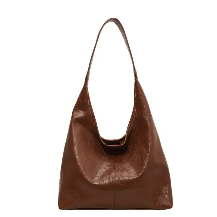 Damen Große Ledertasche im Vintage-Look mit Magnetverschluss in 3