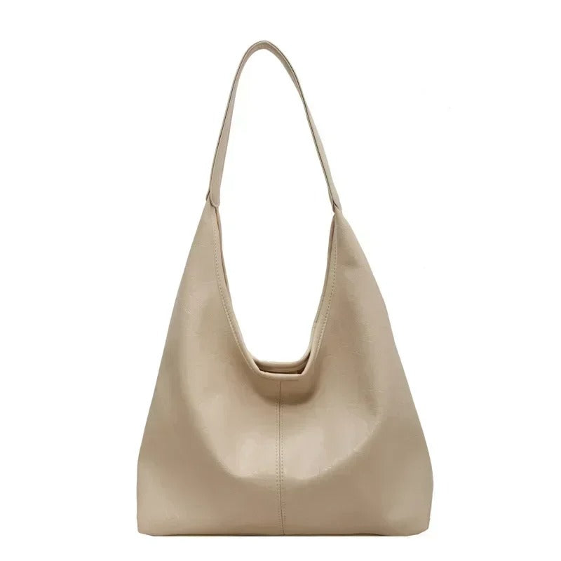 Damen Große Ledertasche im Vintage-Look mit Magnetverschluss in 4