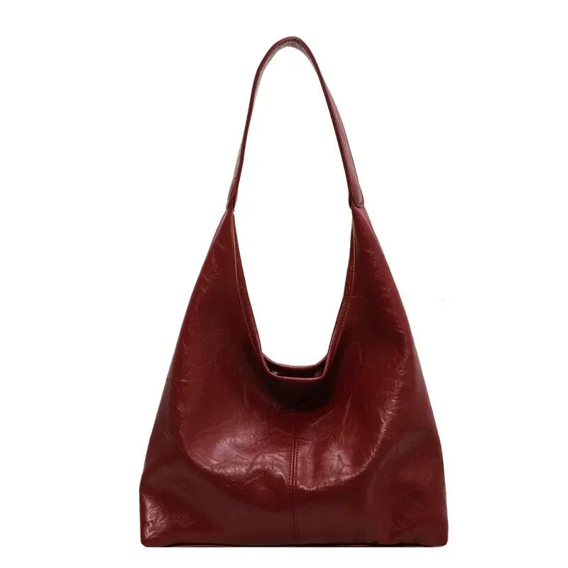 Damen Große Ledertasche im Vintage-Look mit Magnetverschluss (6)