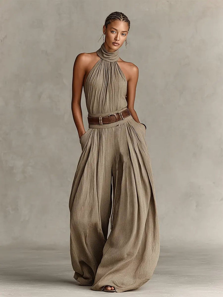 Damen Halter-Kleid im Boho-Stil für Herbst (2)
