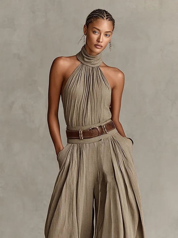 Damen Halter-Kleid im Boho-Stil für Herbst (3)