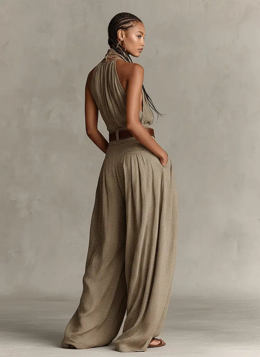 Damen Halter-Kleid im Boho-Stil für Herbst (5)
