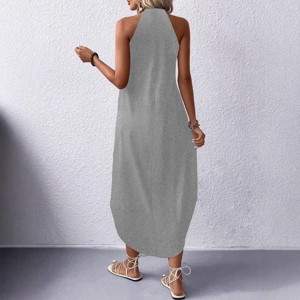 Damen Halter-Kleid Maxi im Freizeitstil (3)
