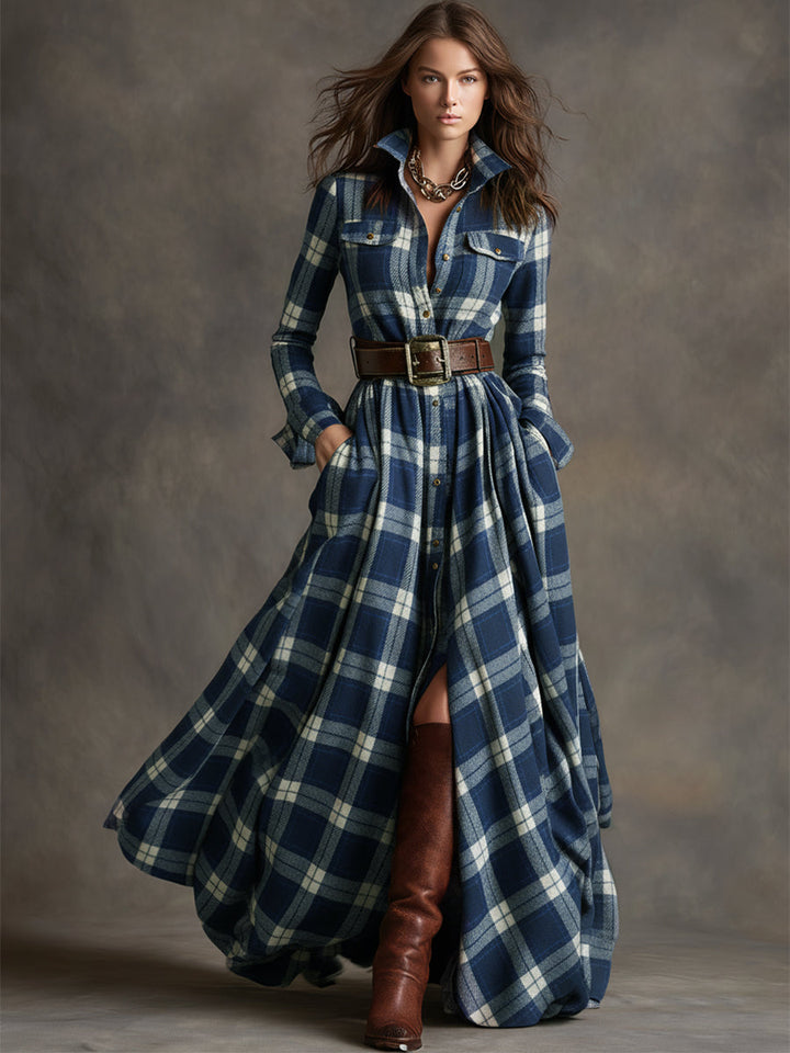 Damen Herbst Kleid elegant mit Gürtel (12)