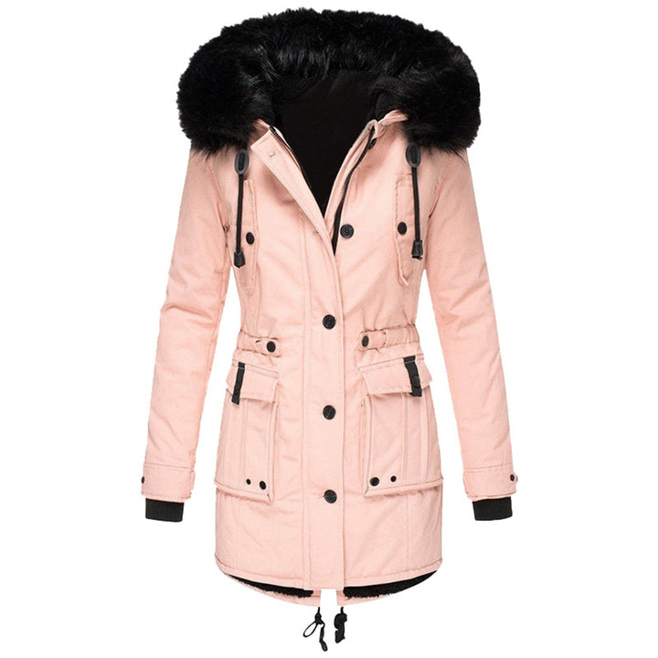 Damen Herbst-Mantel warm und praktisch in Rosa