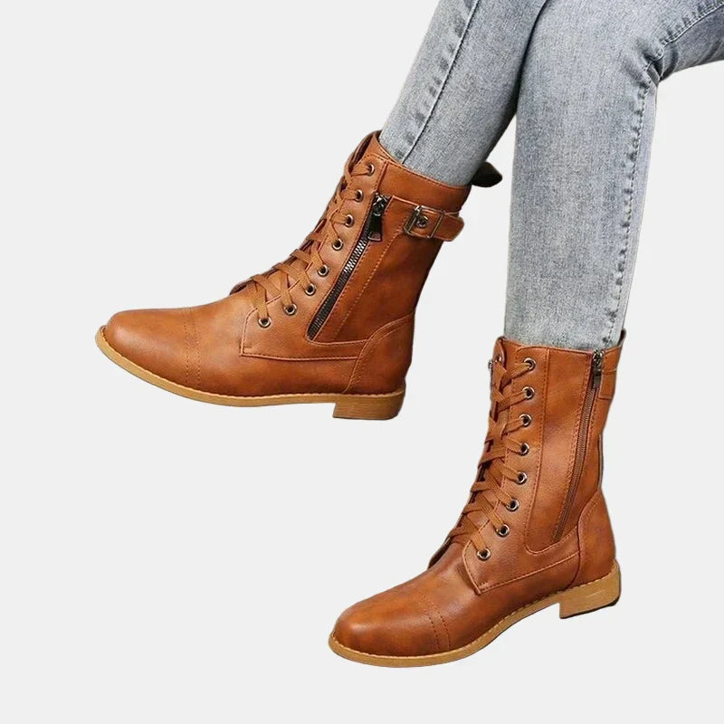 Damen Herbst-Stiefel für alltägliche Outfits in Braun