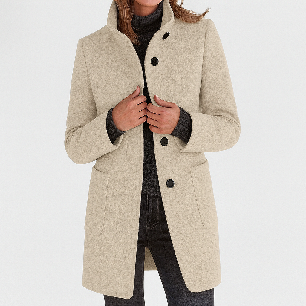 Damen Herbstmantel für Beruf und Alltag in Beige