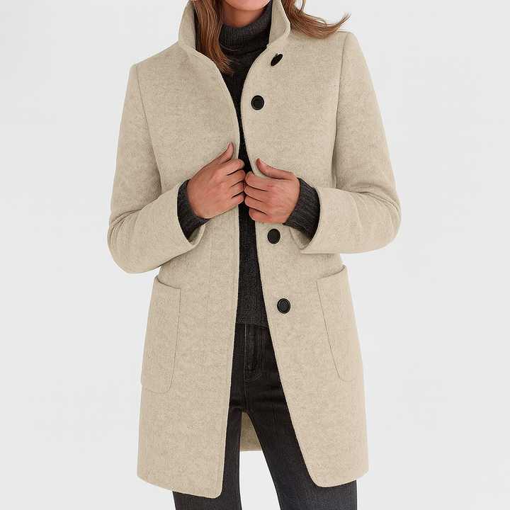Damen Herbstmantel für Beruf und Alltag in Beige