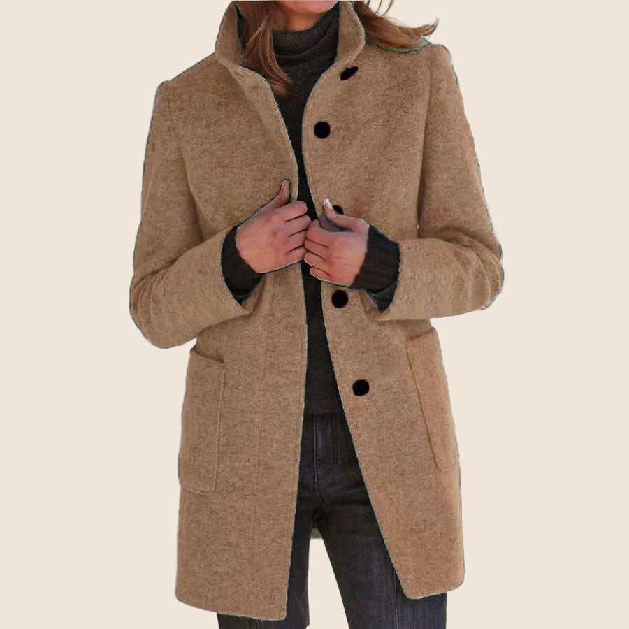 Damen Herbstmantel für Beruf und Alltag in Khaki