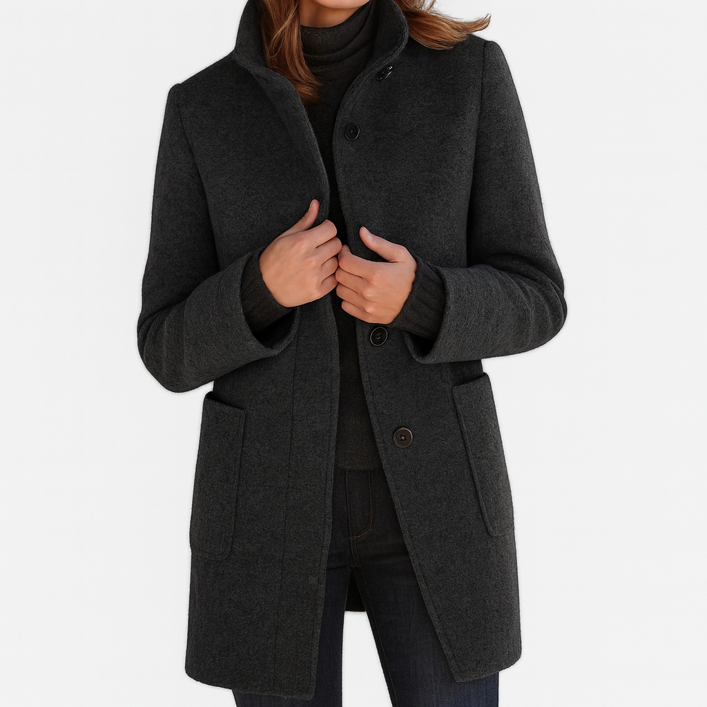 Damen Herbstmantel für Beruf und Alltag in Schwarz