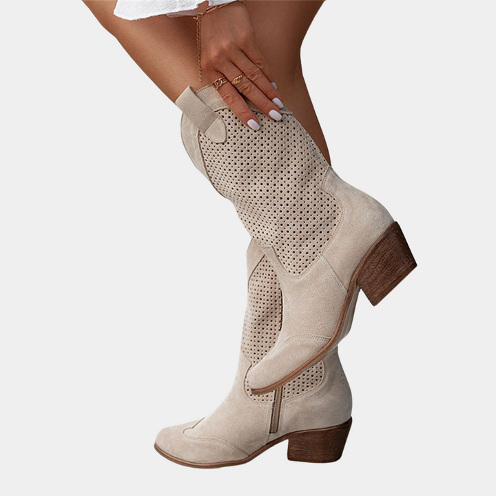 Damen Herbstschuhe mit Westernstil aus Wildleder (3)