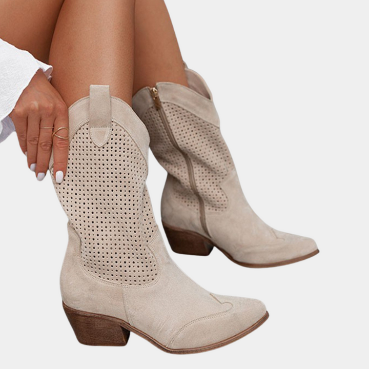 Damen Herbstschuhe mit Westernstil aus Wildleder (6)