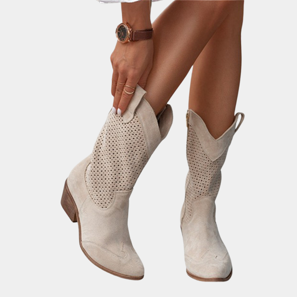 Damen Herbstschuhe mit Westernstil aus Wildleder (7)
