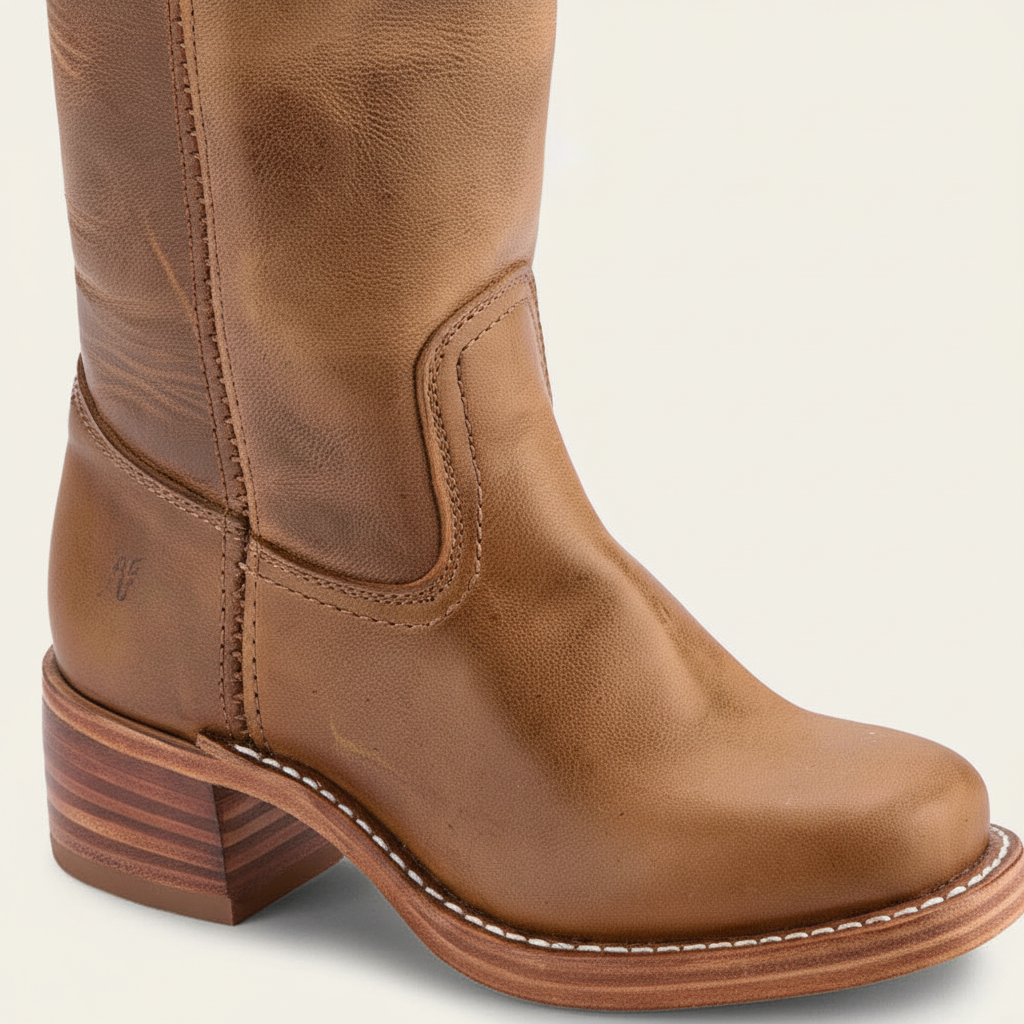Damen Hochschaft Lederstiefel für Herbst (3)