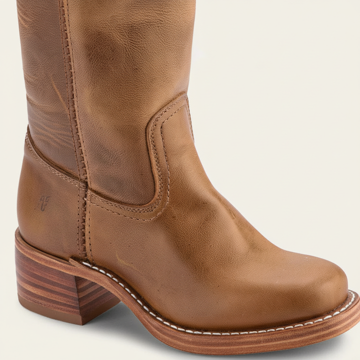 Damen Hochschaft Lederstiefel für Herbst (3)