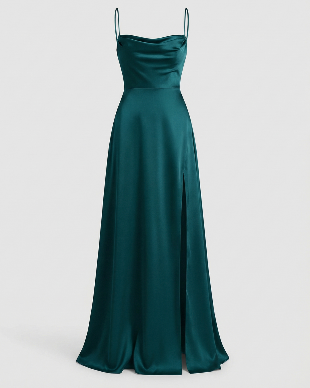 Damen Hochzeits-Maxikleid aus Seide in Blau