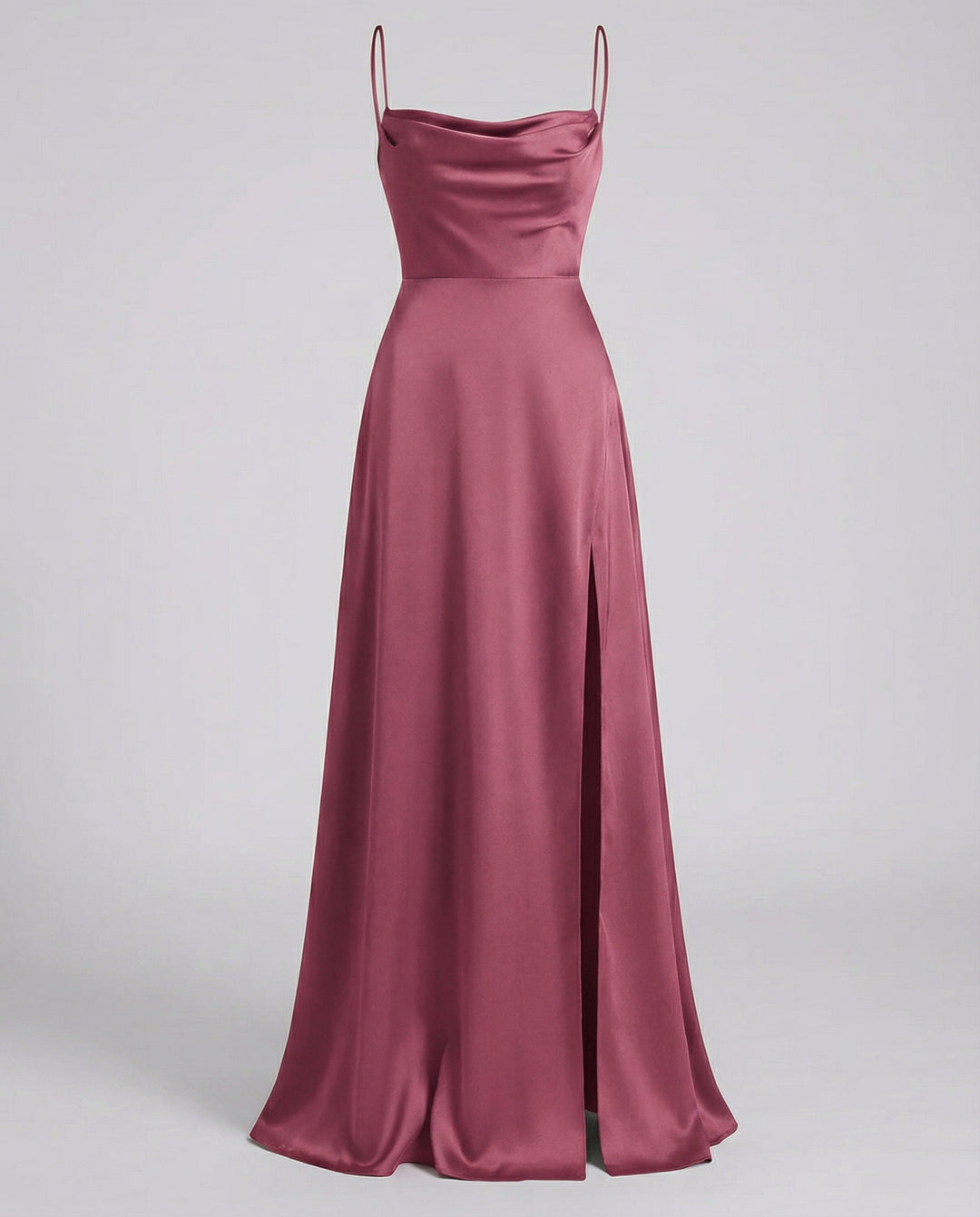 Damen Hochzeits-Maxikleid aus Seide in Rosa