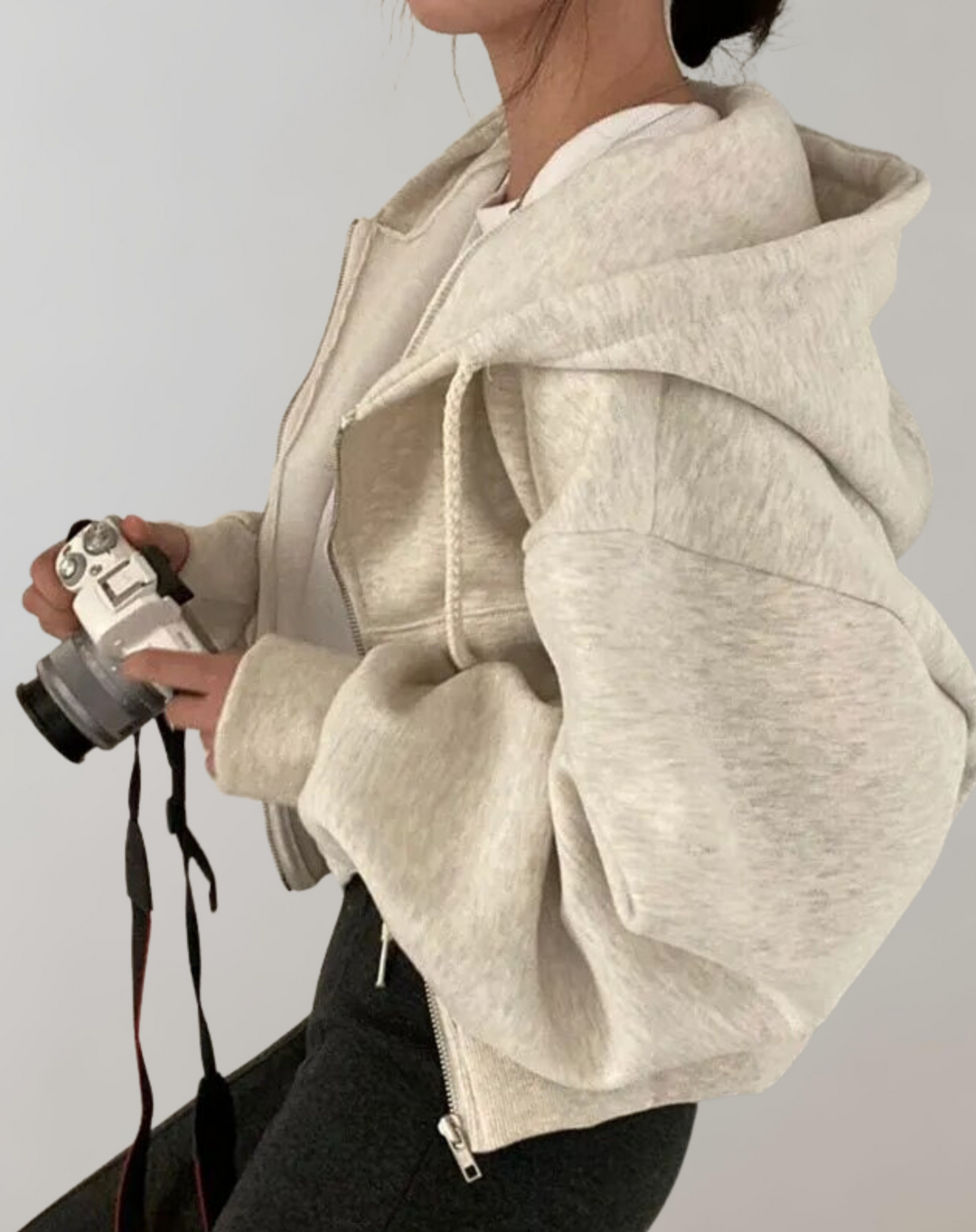 Damen Hoodie für Herbst und Alltag in Beige