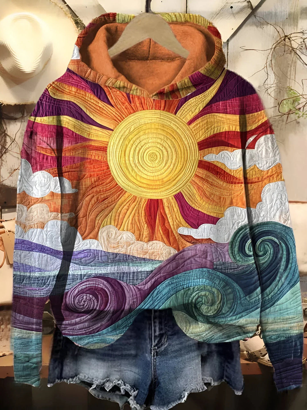 Damen Hoodie im Vintage-Stil für Herbst