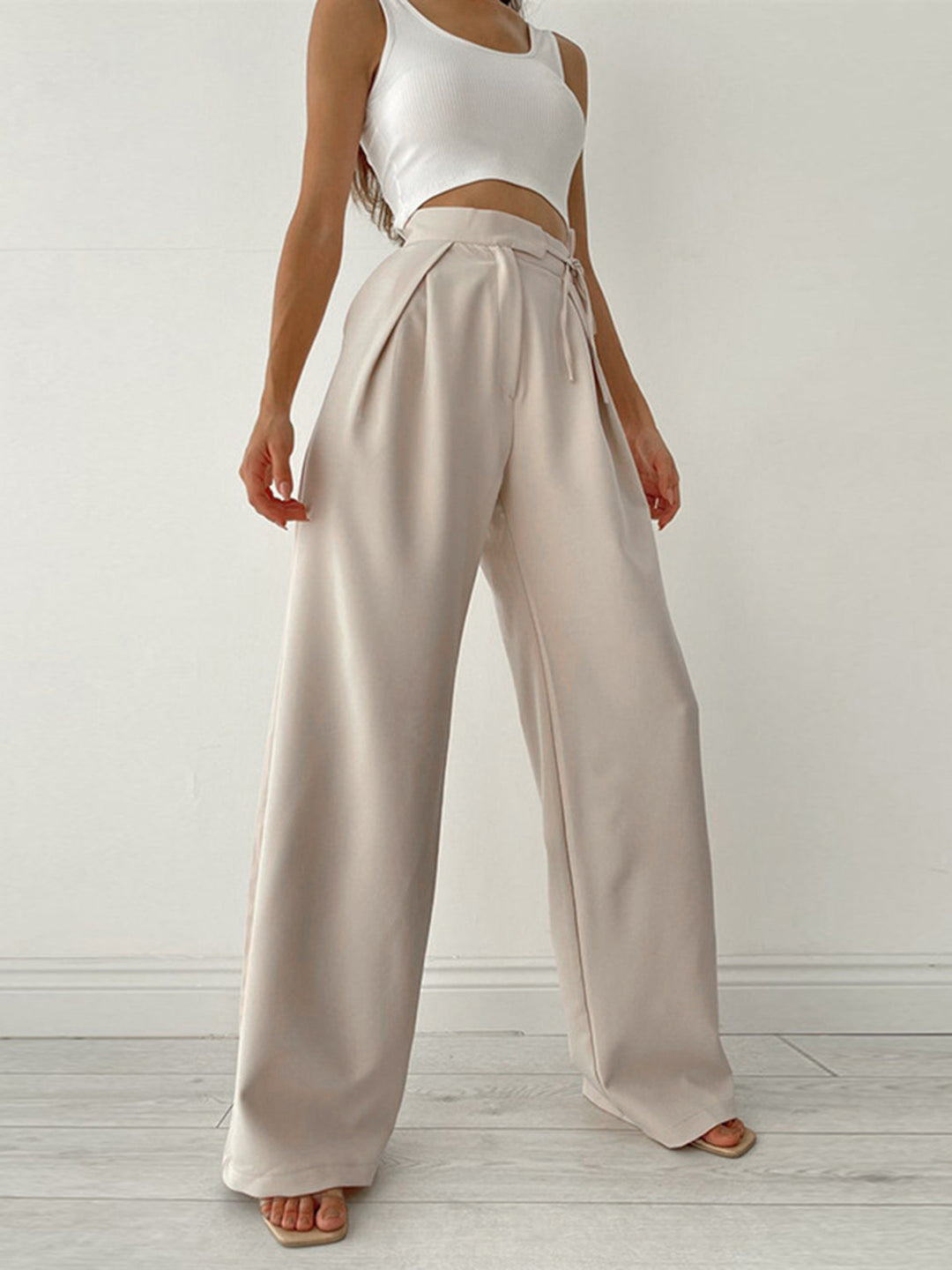 Damen Hose mit hohem Bund im Weitschnitt (3)