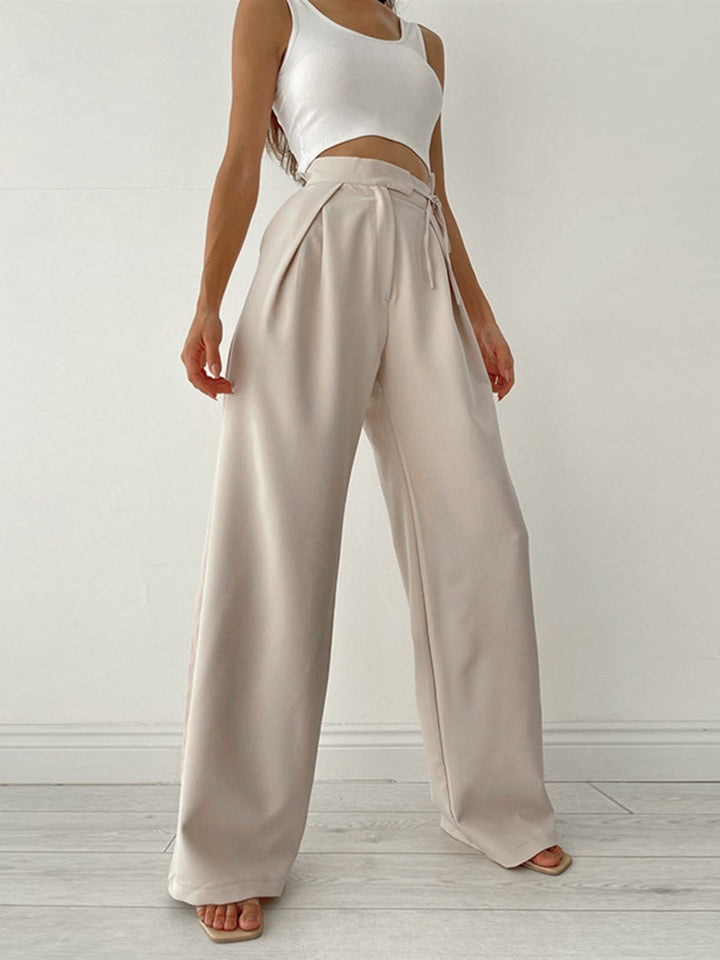 Damen Hose mit hohem Bund im Weitschnitt (3)