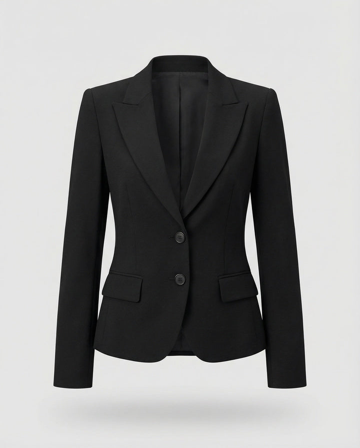 Damen Jacke mit Peplum für den Herbst in Schwarz