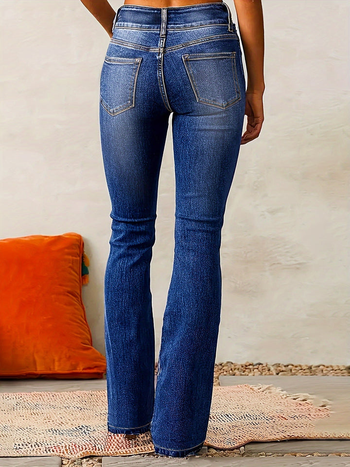Damen Jeans mit Retro-Flair und weitem Bein (5)